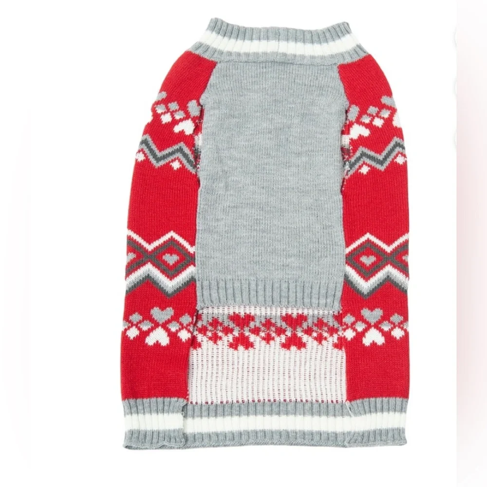 Dog/cat/pet sweater Spoiled graphic pullover sleeveless red. M.17in back length